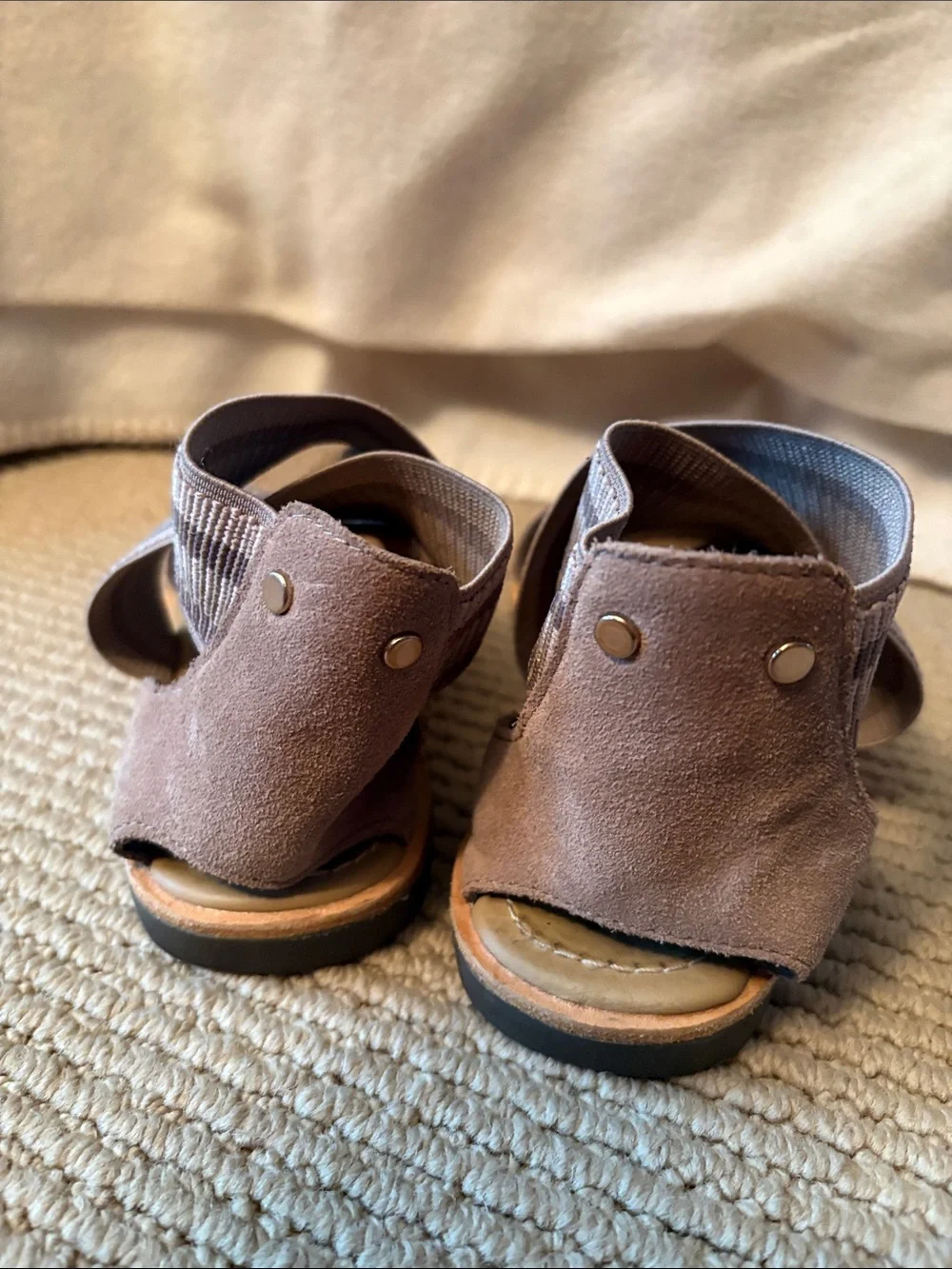 Sorel Suede Cross-Strap Sandals